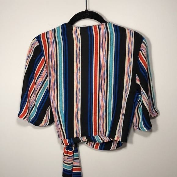 LUSH Stripe Wrap Crop Top - Picture 12 of 13